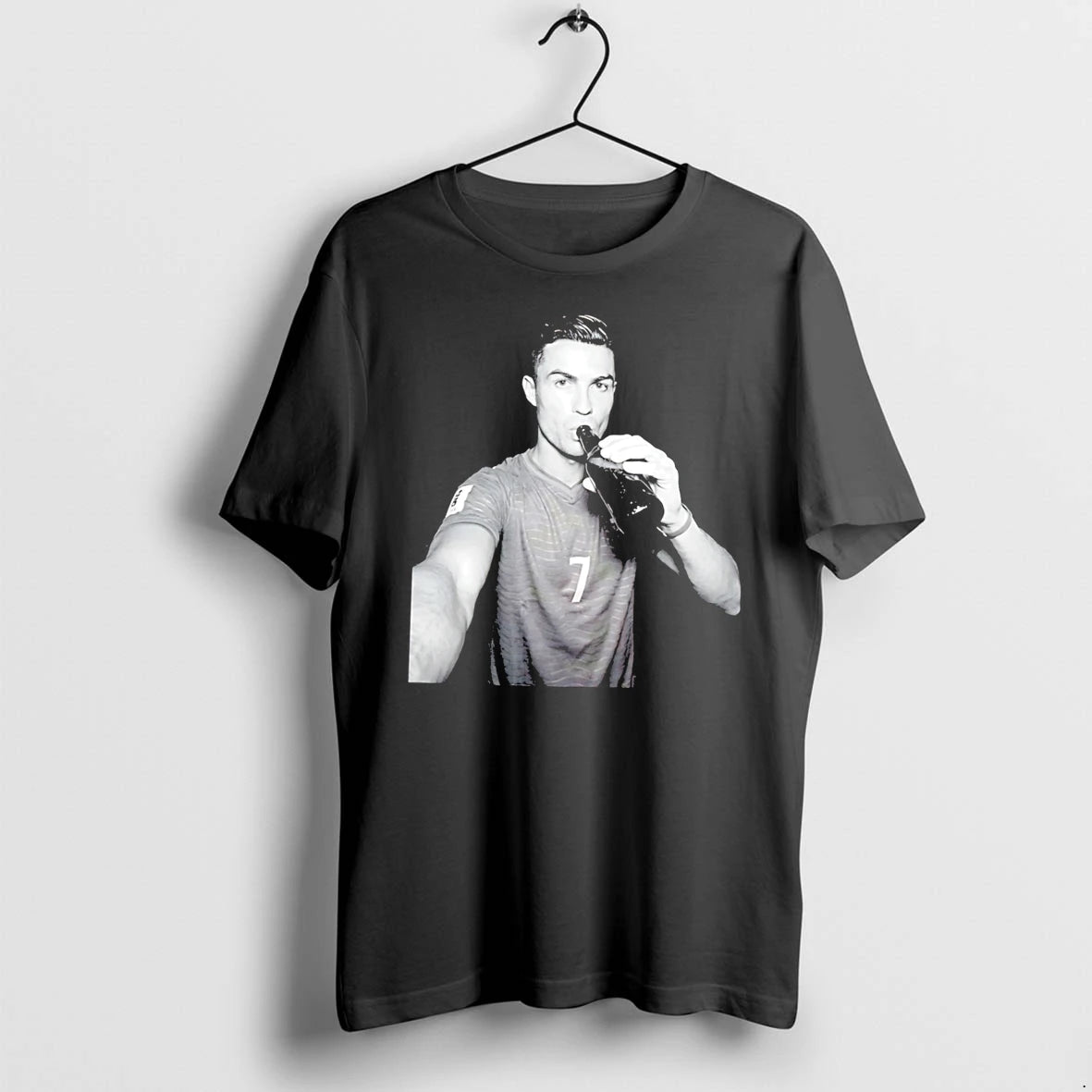 Officials Cristiano Ronaldo Number 7 Portugal Soccer Drink Beer Tee Premium T Shirt