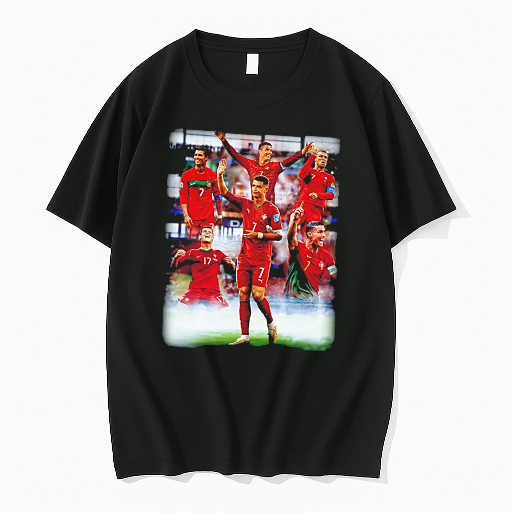 Officials Cristiano Ronaldo Portugal One Last Fance Collage Soccer Tee Premium T Shirt