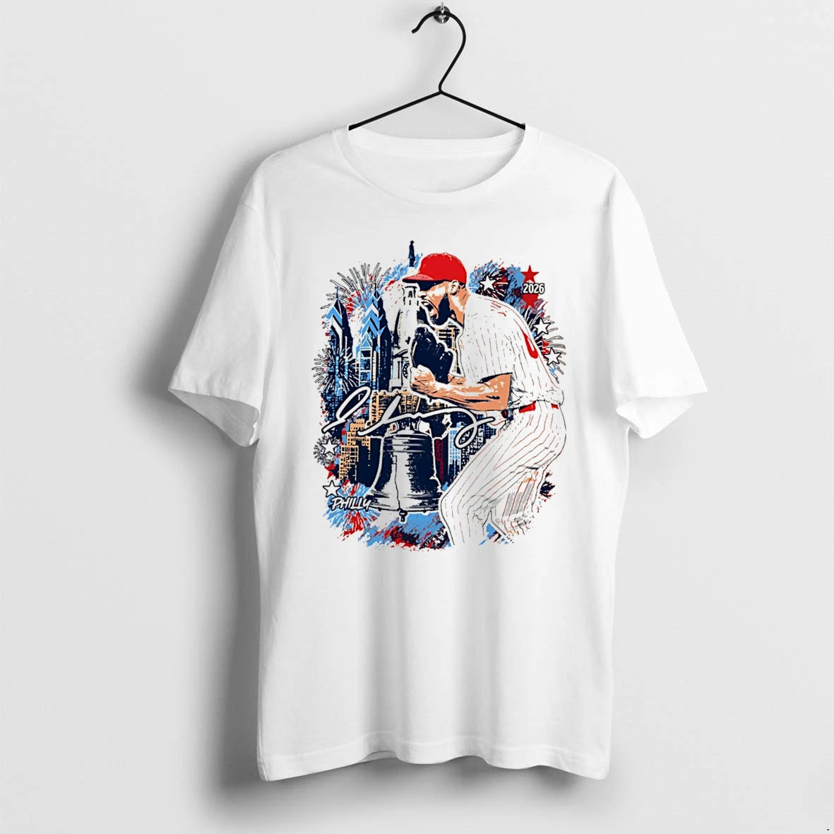 Officials Cristopher Sanchez Philadelphia Phillies Mlb Players All Star Signature 2026 Tee
