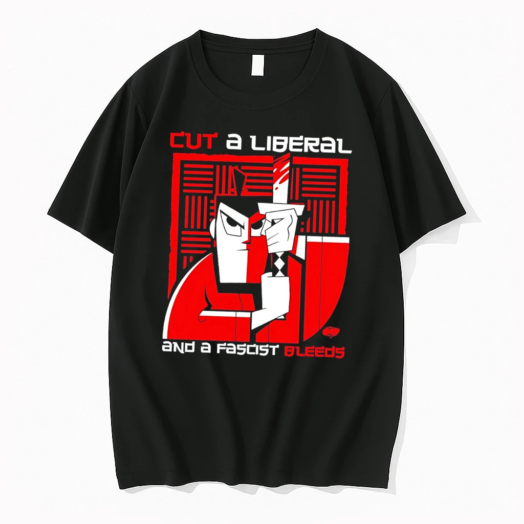 Officials Cut A Liberal And A Fascist Bleeds Samurai Jack Tee Premium T Shirt
