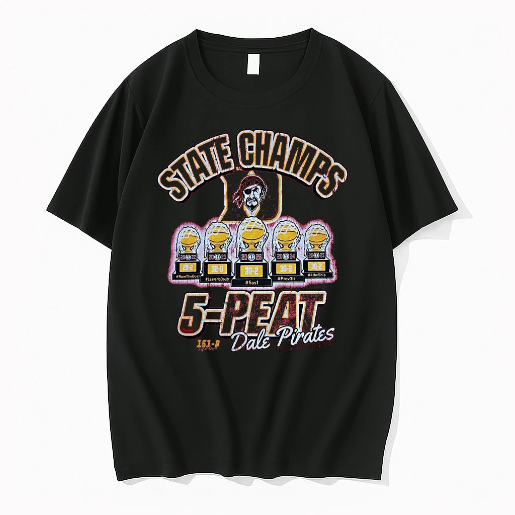 Officials Dale Pirates Basketball 5 Peat State Champs Pirate Mascot Championship 1