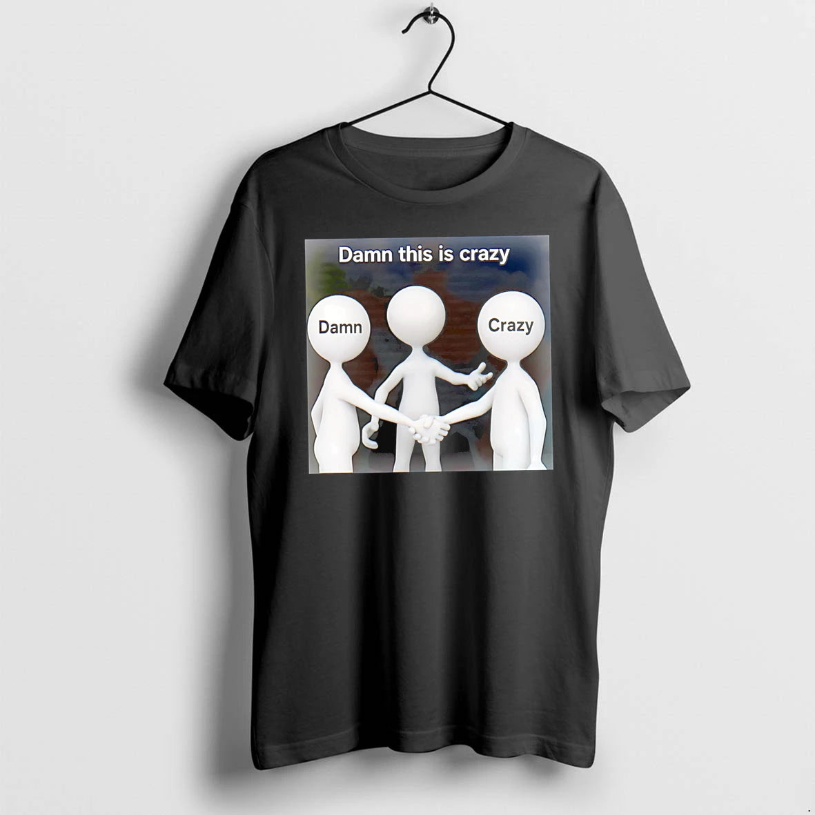 Officials Damn This Is Crazy Characters Shaking Hands Premium T Shirt