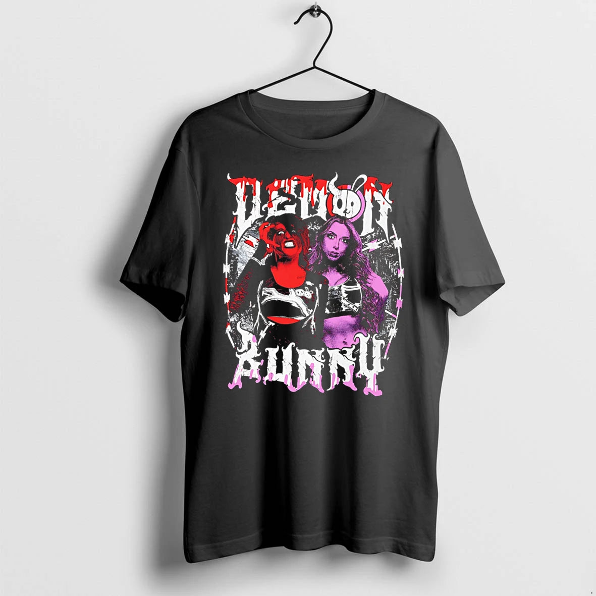 Officials Demon Bunny Dual Chaos Rosemary And Allie Tee Premium T Shirt