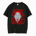 Officials Dennis Rodman Head With Red Horns And Fire Flame Graphic Black