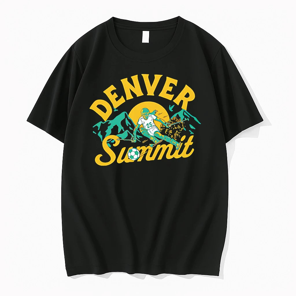 Officials Denver Summit With Soccer Player Skiing Premium T Shirt