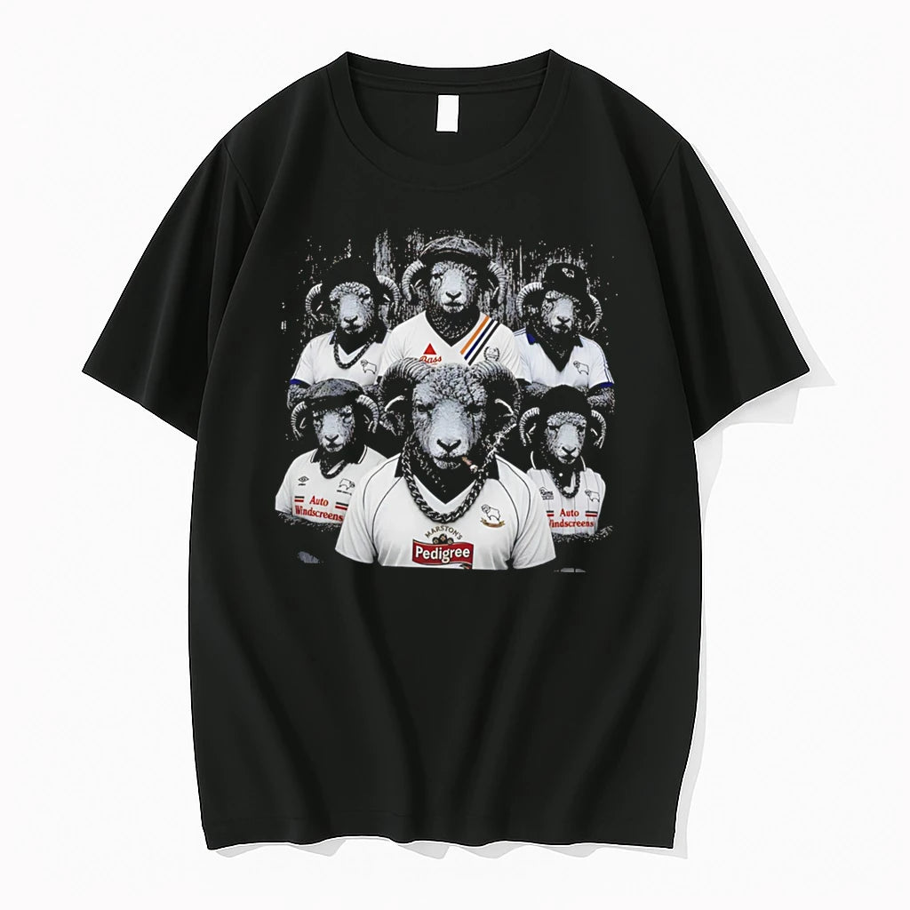 Officials Derby Gangster Rams Football Mascot Retro Tee Premium T Shirt