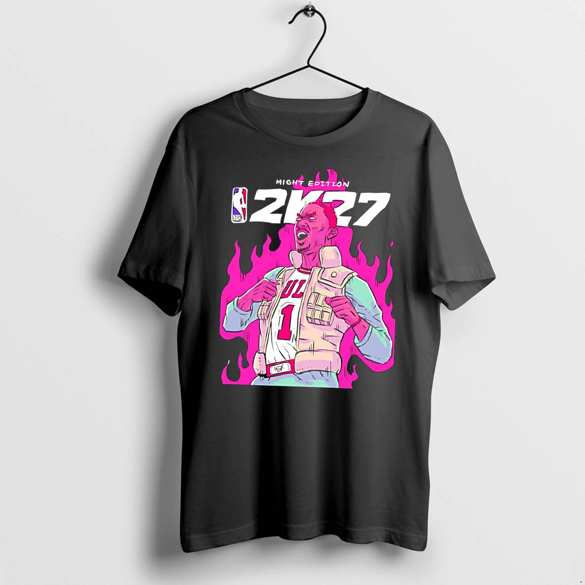 Officials Derrick Rose Chicago Bulls Nba 2k27 Might Edition Basketball Tee Premium T Shirt