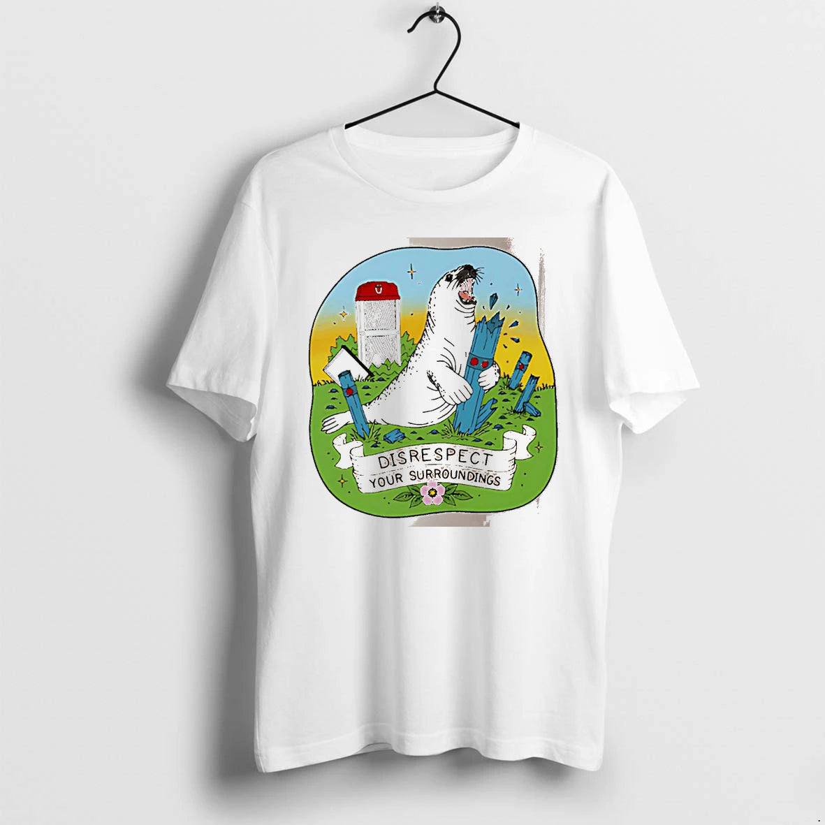 Officials Disrespect Your Surroundings Seal White Premium T Shirt