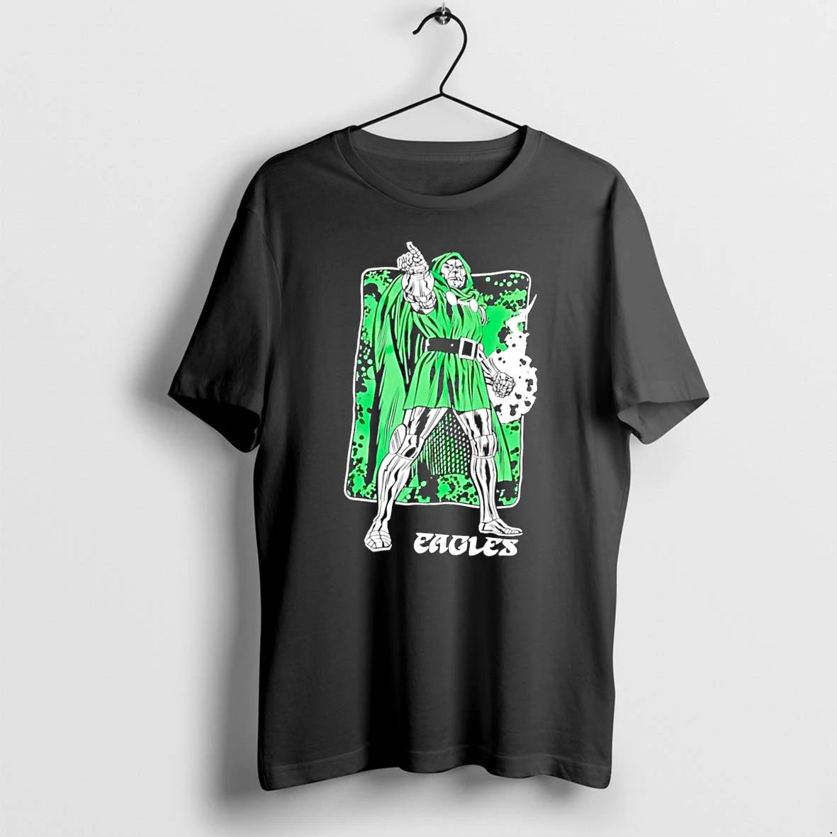 Officials Doctor Doom Pointing Power Blast Eagles Black Premium T Shirt
