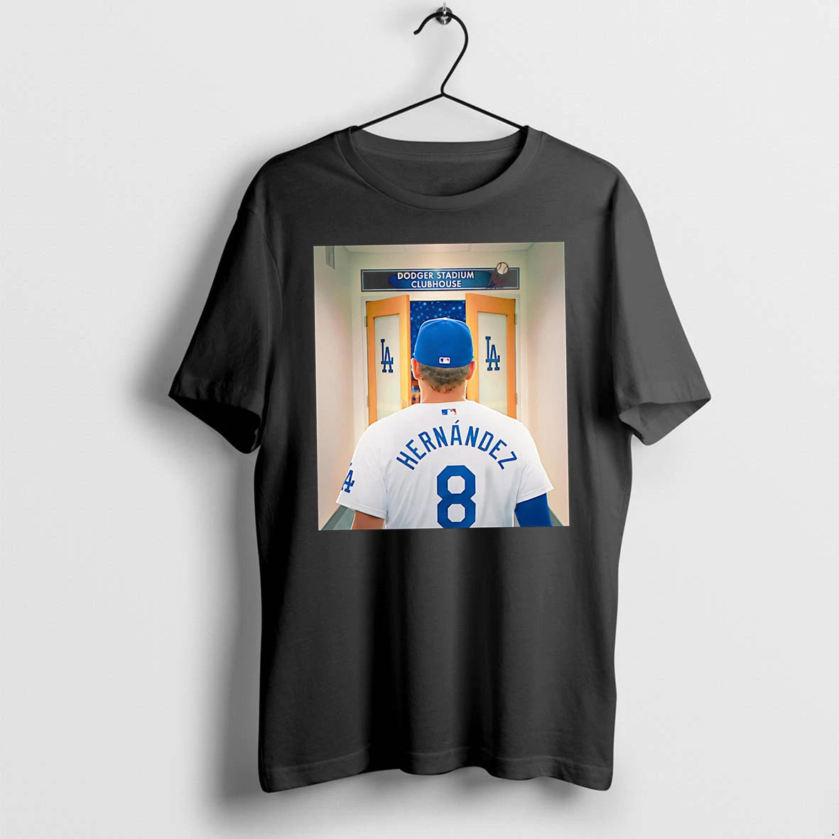 Officials Dodger Stadium Clubhouse Hernandez 8 Mlb Premium T Shirt