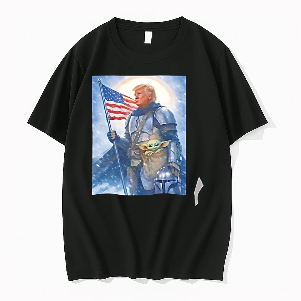 Officials Donald Trump The Mandalorian Grogu Star Wars United States Flag Patriot