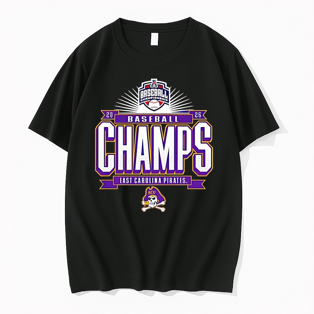 Officials East Carolina Pirates 2026 American Conference Baseball Champions 2026 Premium T Shirt