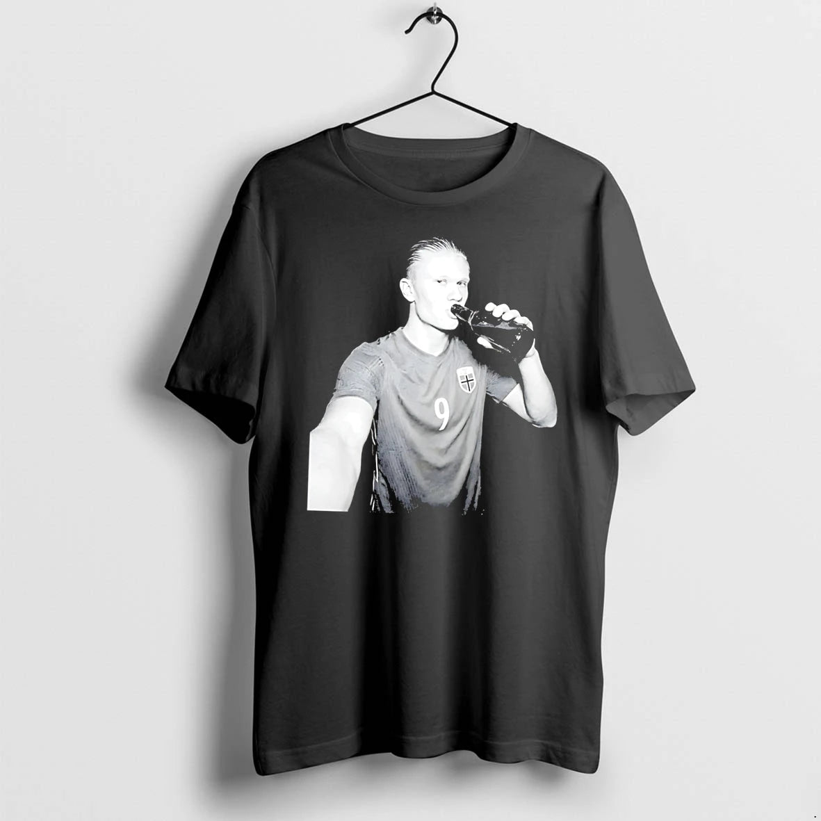Officials Erling Haaland Norway National Football Team Number 9 Drink Beer Tee