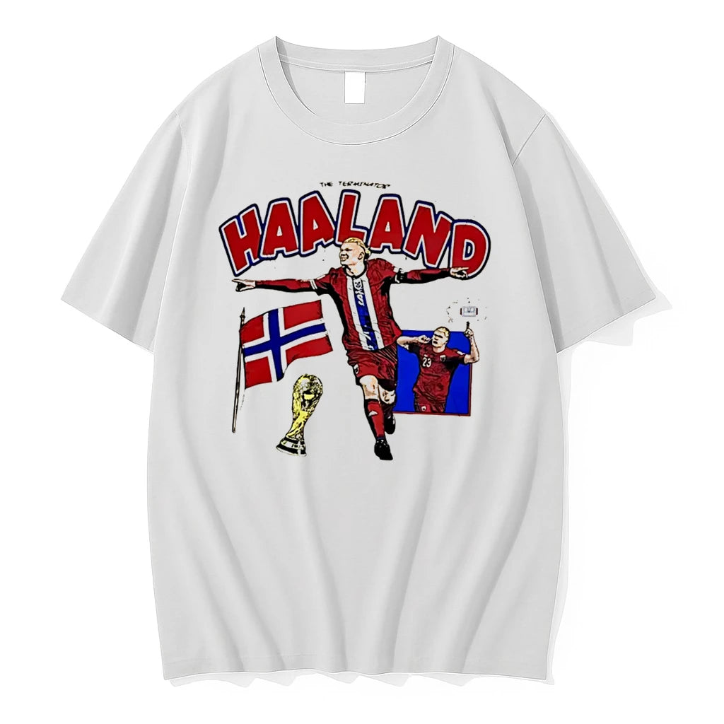 Officials Erling Haaland The Terminator 23 Norway Soccer Vintage Tee Premium T Shirt