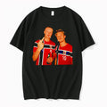 Officials Erling Haaland And Martin Odegaard Norway Smoking Middle Finger Premium T Shirt