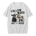Officials Follow The Word Not The Herd Cow Farm Animal Premium T Shirt