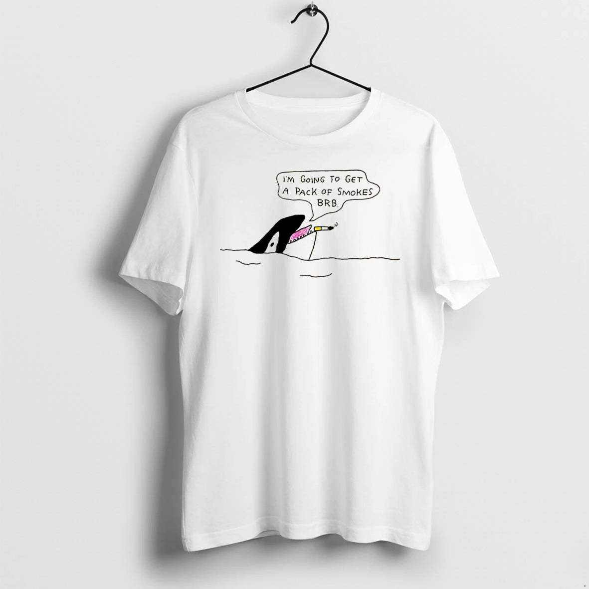 Officials Free Will Free Willy Orca Smoking Cigarette Tee Premium T Shirt