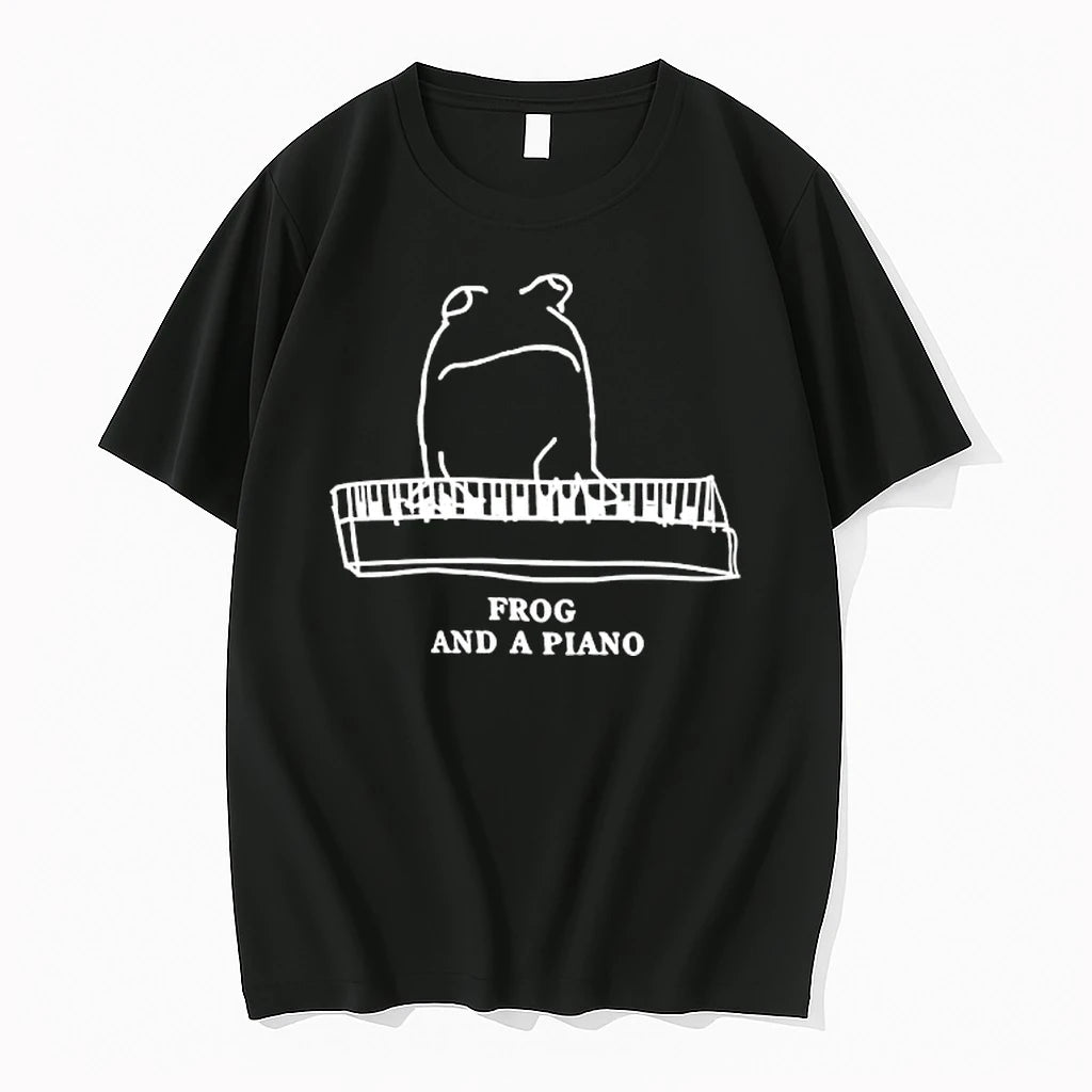 Officials Frog And A Piano Funny Animal Music Premium T Shirt