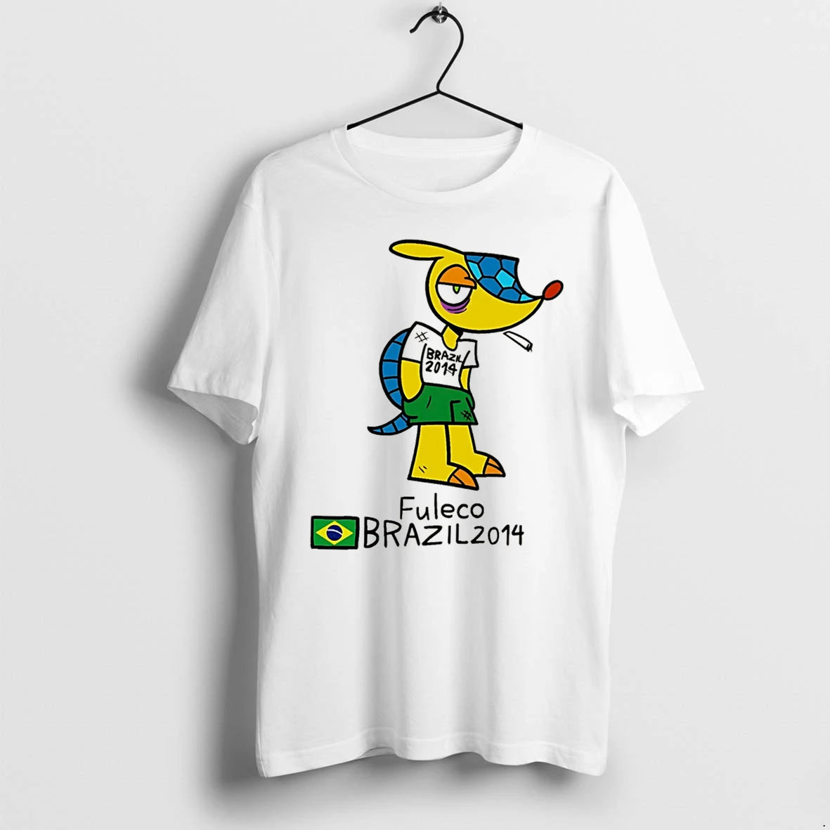 Officials Fuleco Brazil 2014 World Cup Mascot Tee Premium T Shirt