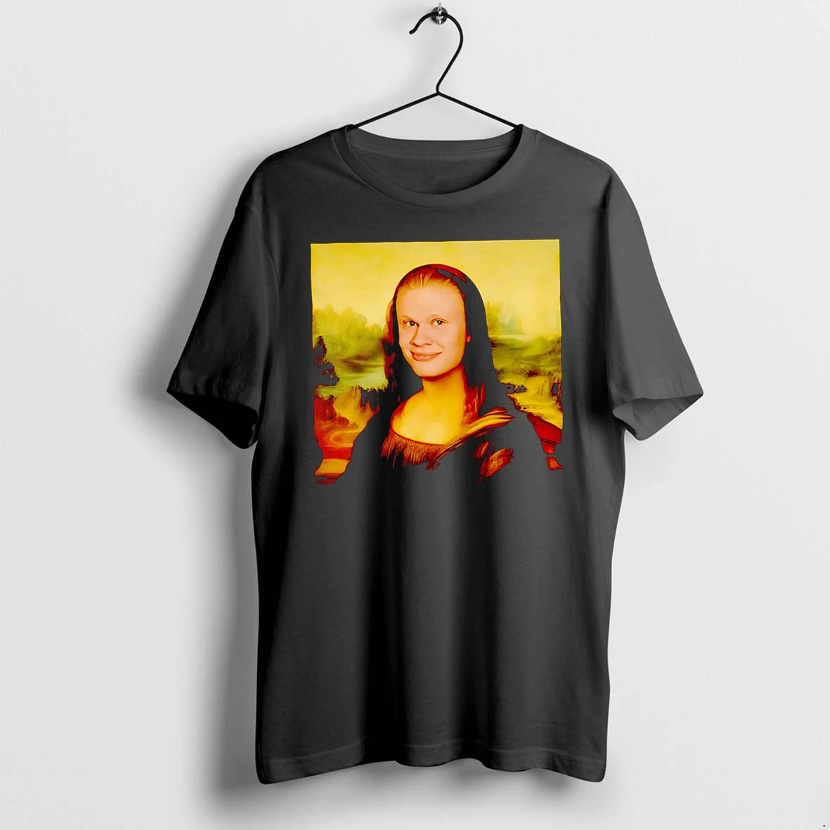 Officials Funny Erling Meme Mona Lisa Premium T Shirt