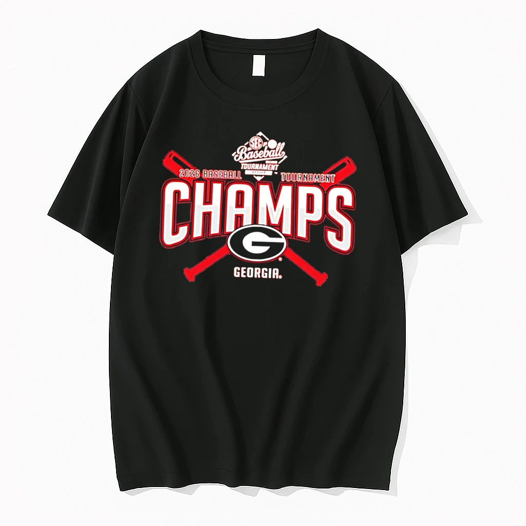 Officials Georgia Bulldogs 2026 Sec Baseball Tournament Champions Locker Room Tee Premium T Shirt