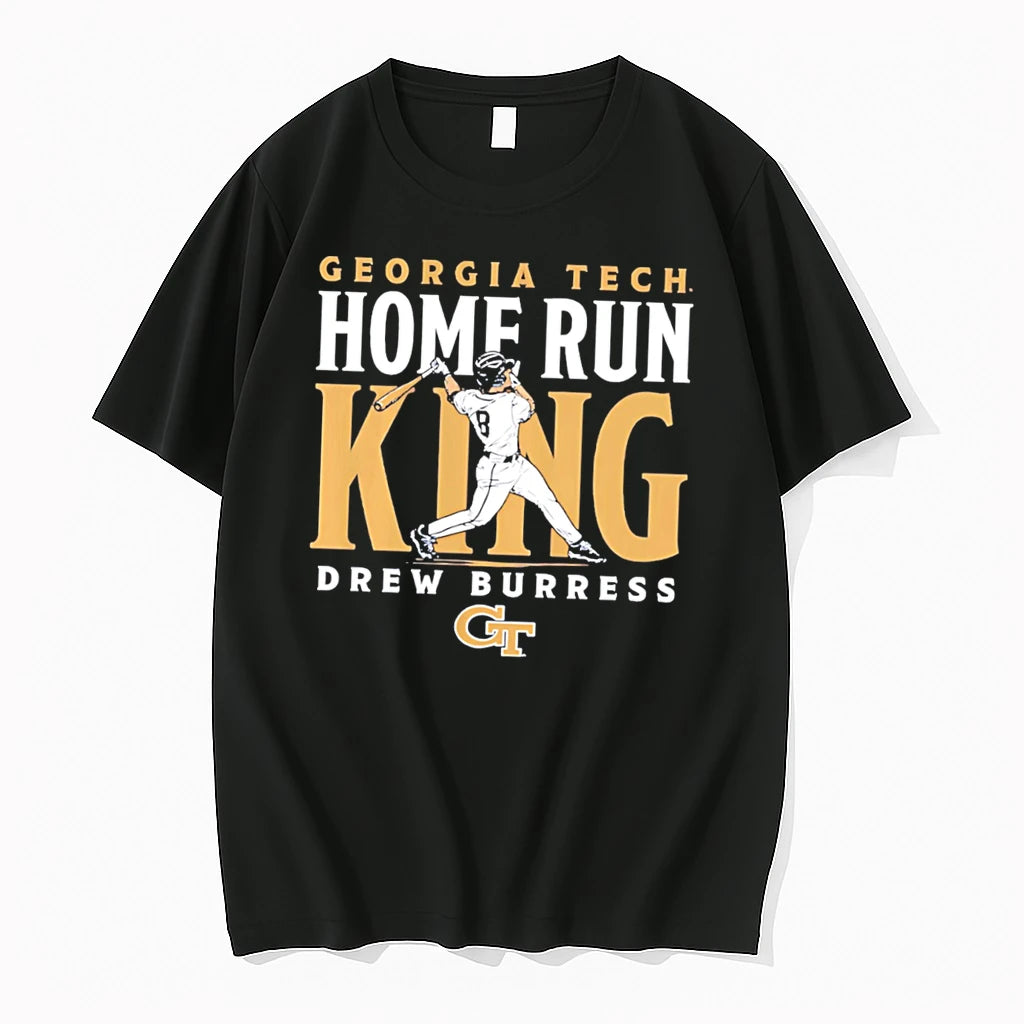 Officials Georgia Tech Baseball Drew Burress Home Run King Tee Premium T Shirt
