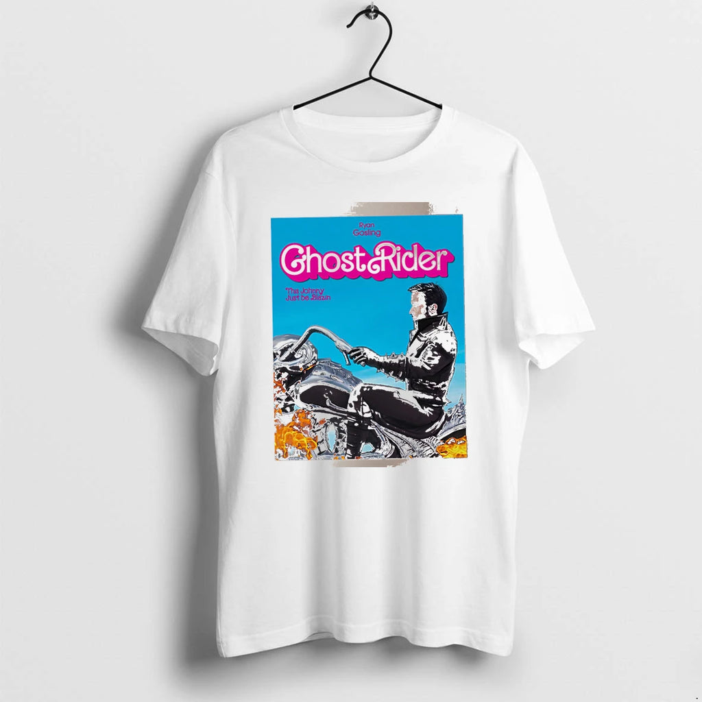 Officials Ghost Rider This Johnny Just Be Blazin Ryan Gosling White Premium T Shirt