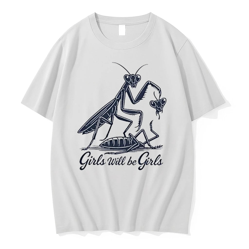 Officials Girls Will Be Girls Praying Mantis Nature Premium T Shirt