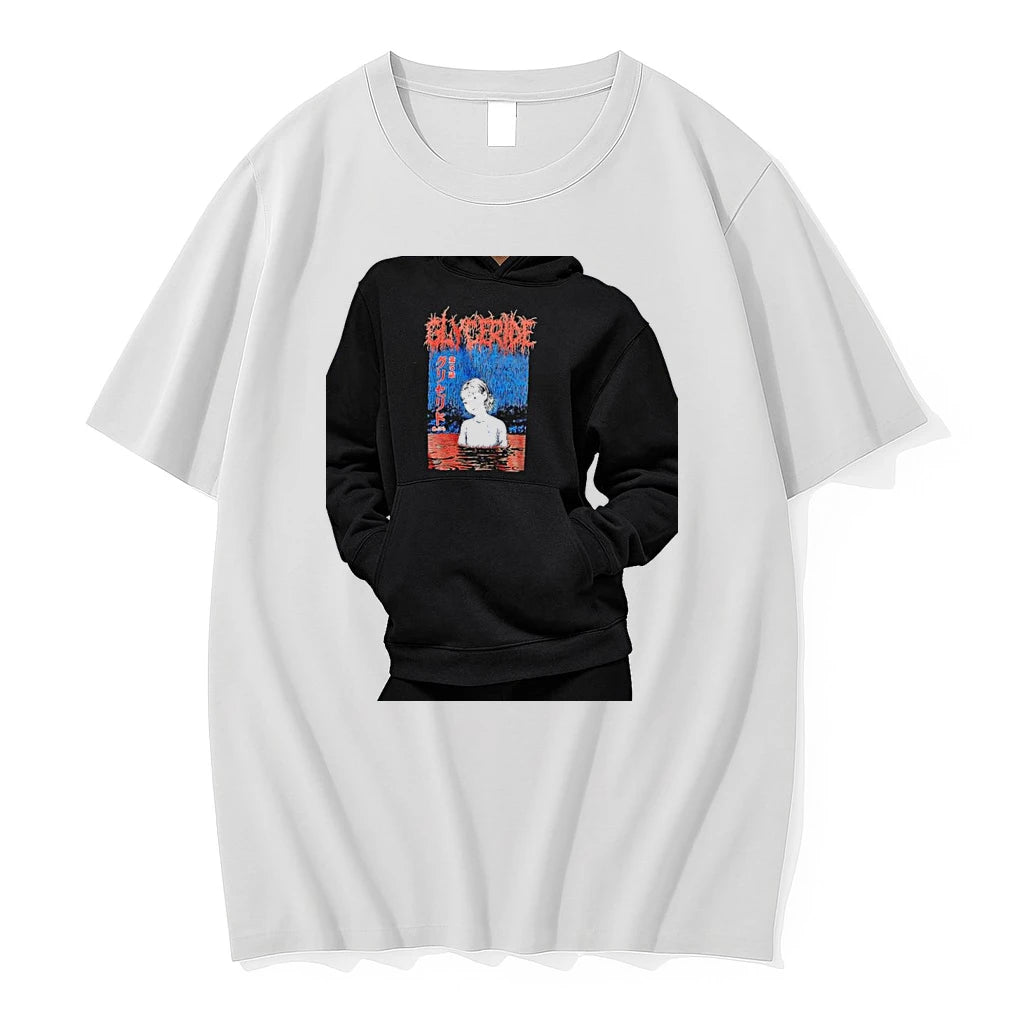 Officials Glyceride Junji Ito Horror Manga Character Rain Scene 5th Chapter Premium T Shirt