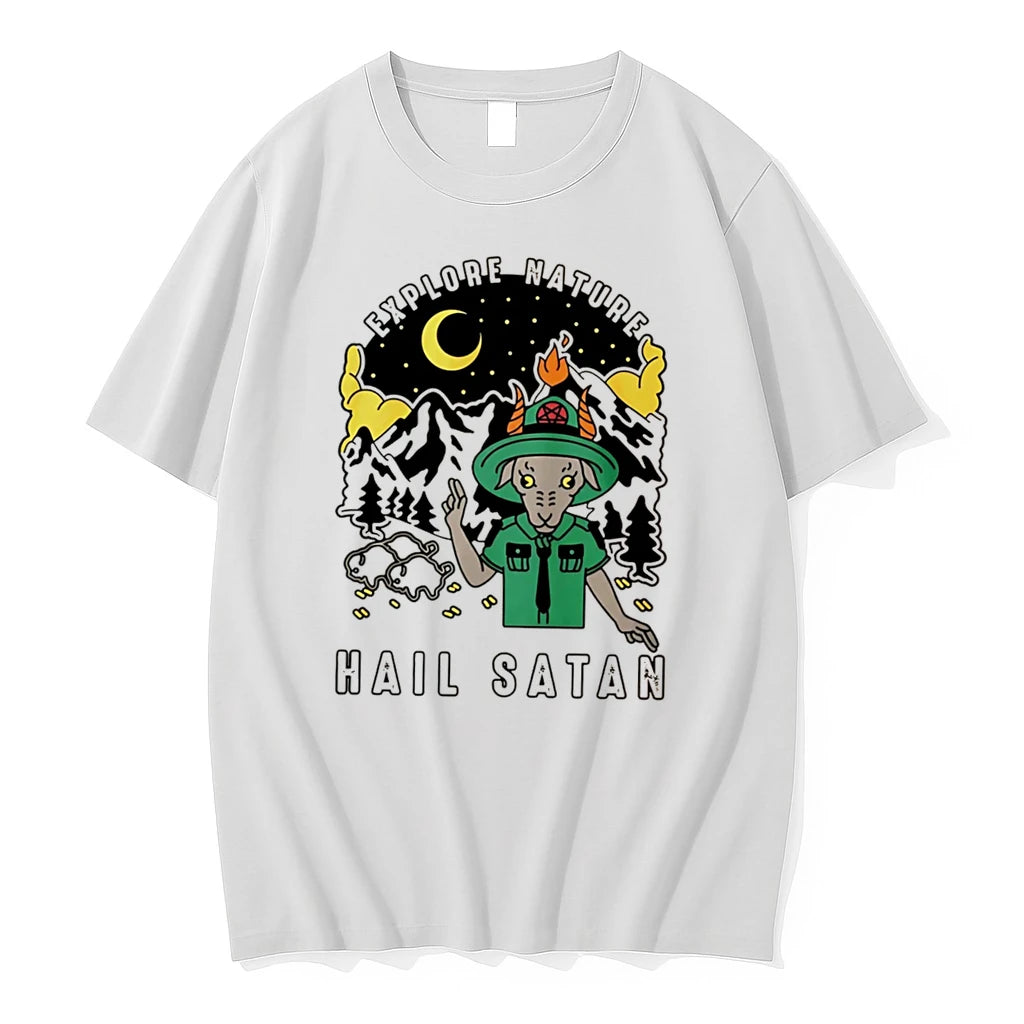 Officials Goat Explore Nature Hail Satan Tee Premium T Shirt