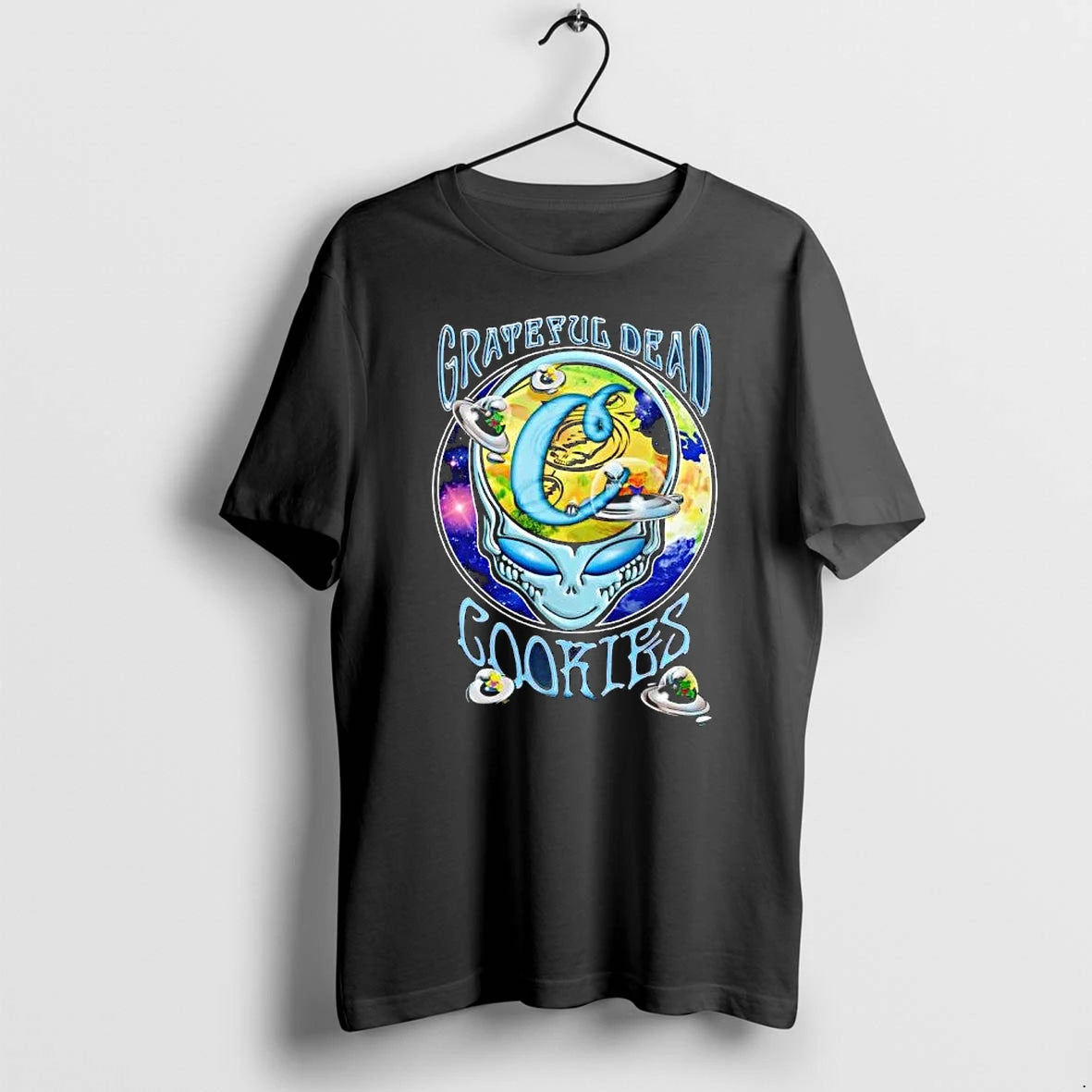 Officials Grateful Dead Cookies Spaced Alien Ufo Premium T Shirt