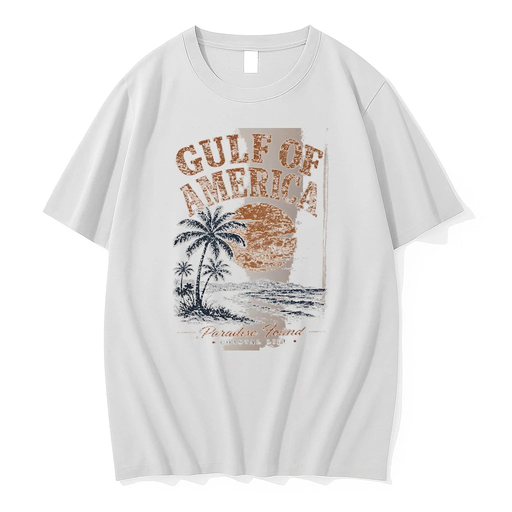Officials Gulf Of America Paradise Found Coastal Life Beach Scene White Premium T Shirt