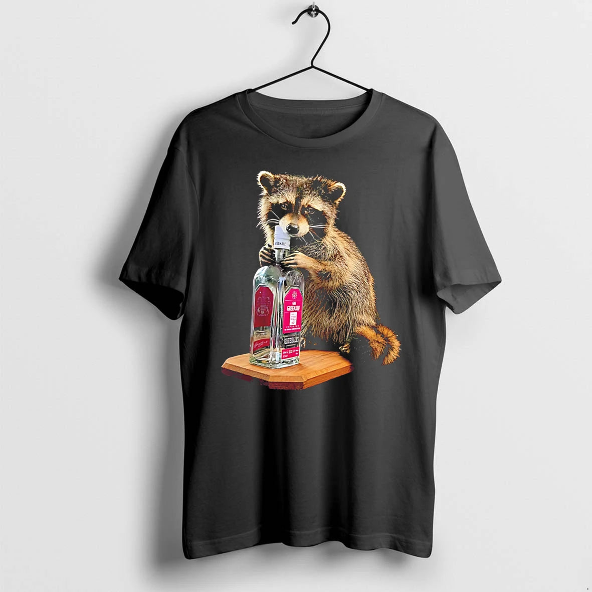 Officials Haaland Raccoon Holding A Bottle Of Greenalls London Dry Gin Tee