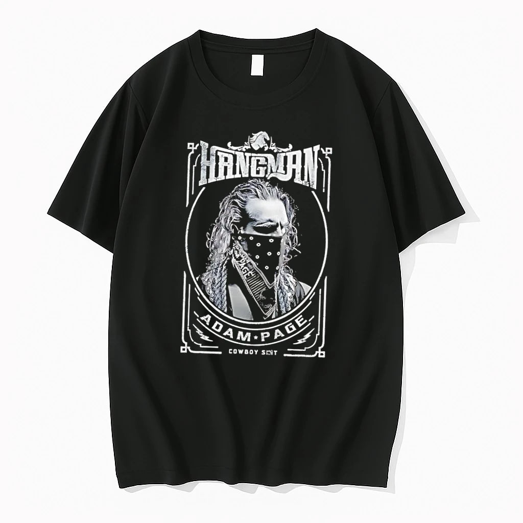 Officials Hangman Adam Page Western Graphic Apparel Aew Black Premium T Shirt