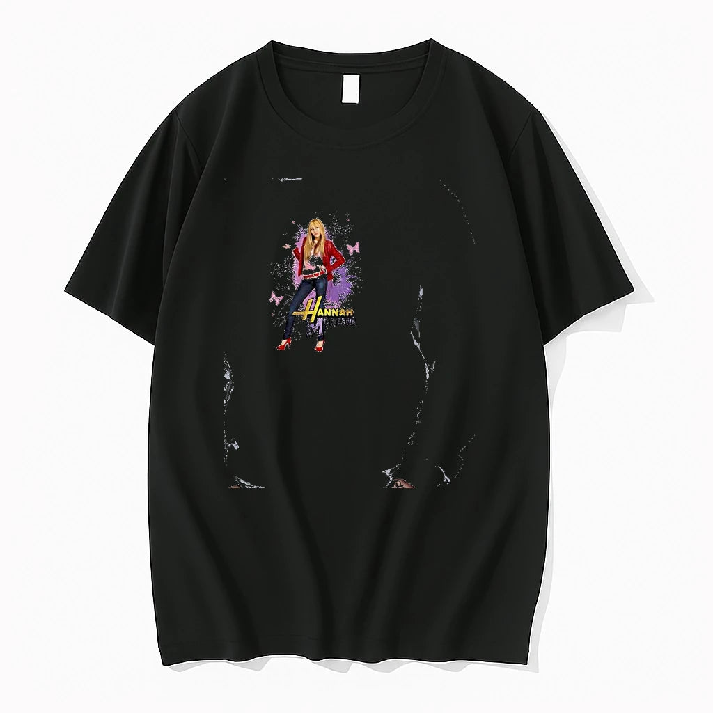 Officials Hannah Montana Disney Character Print Fashion Women Premium T Shirt
