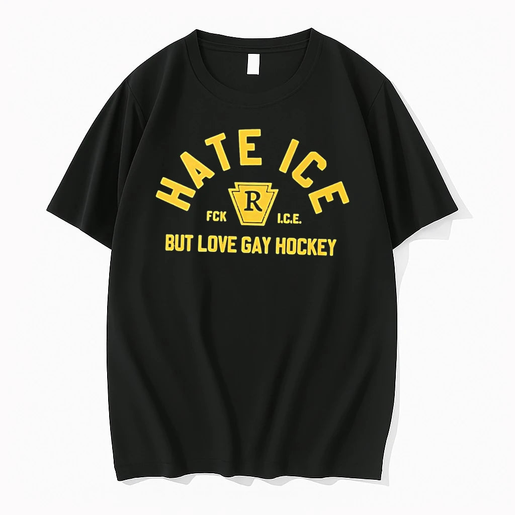 Officials Hate Ice Fck Ice But Love Gay Hockey Tee Premium T Shirt