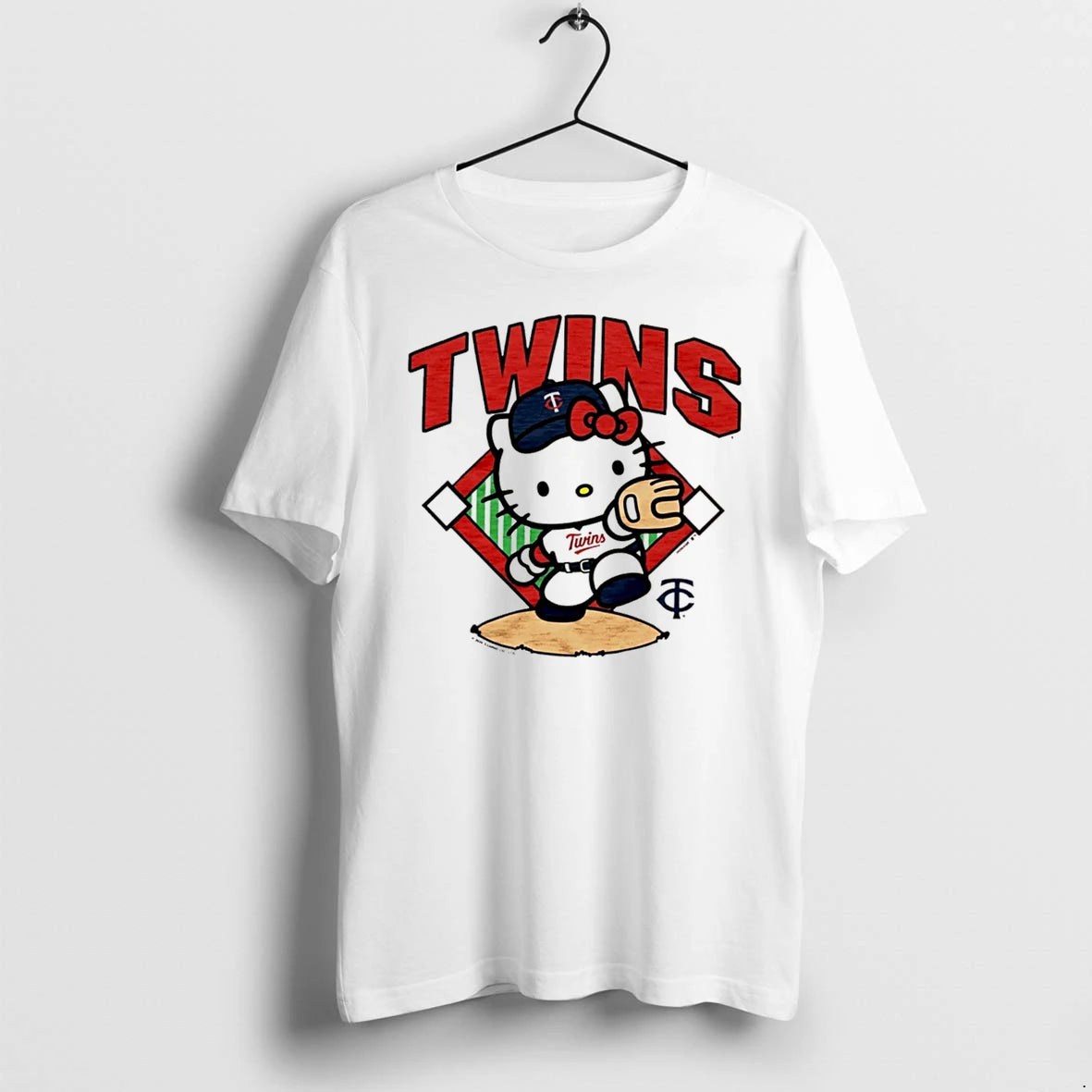 Officials Hello Kitty Minnesota Twins Baseball Distressed Mlb Player Cartoon Tee Premium T Shirt