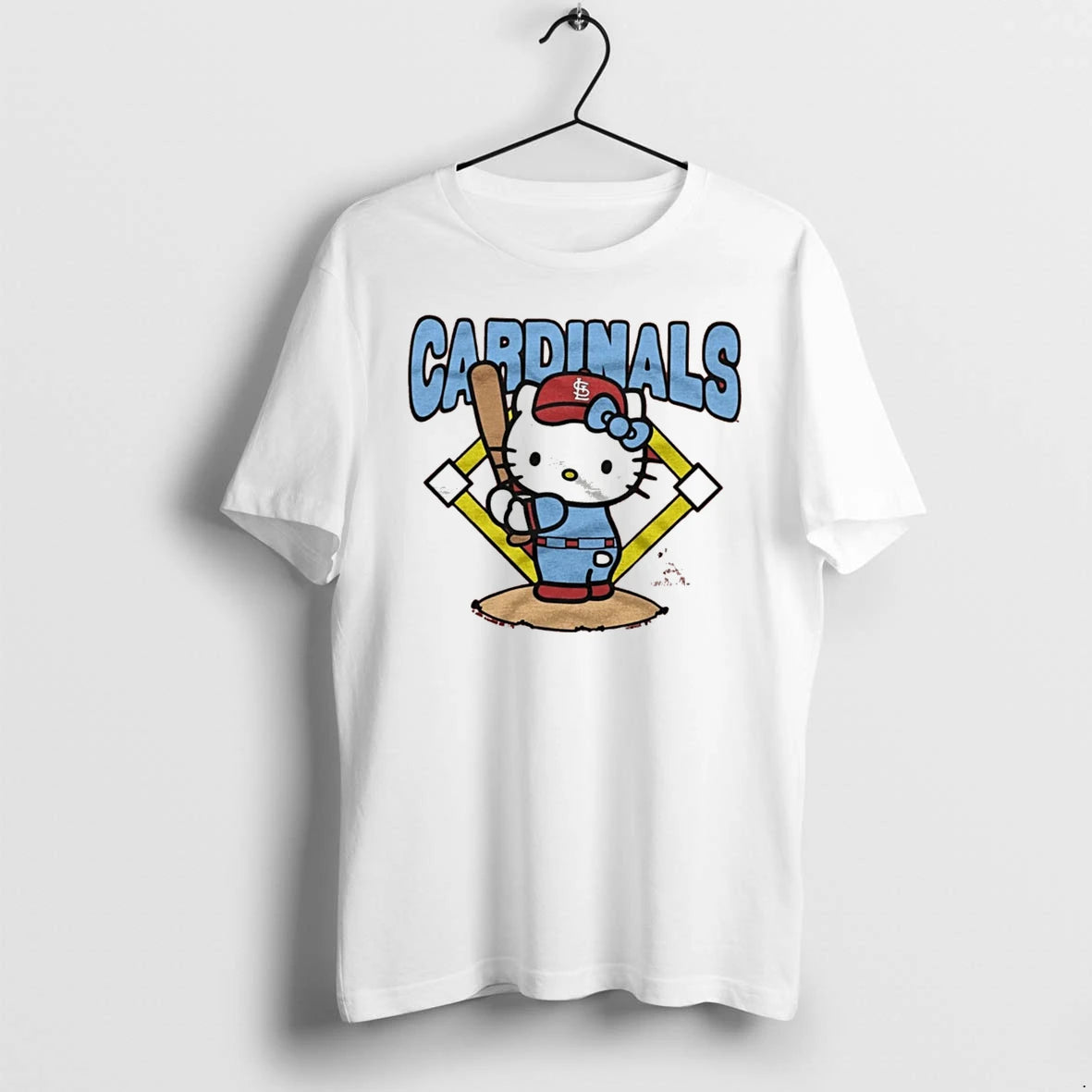 Officials Hello Kitty St Louis Cardinals Batter Up Mlb Player Cartoon Tee