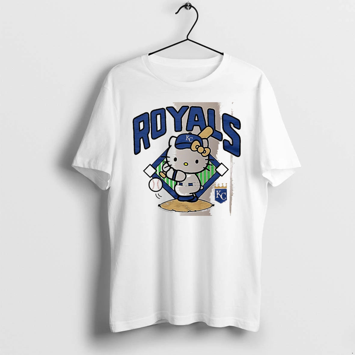 Officials Hello Kitty X Kansas City Royals Swing White Premium T Shirt
