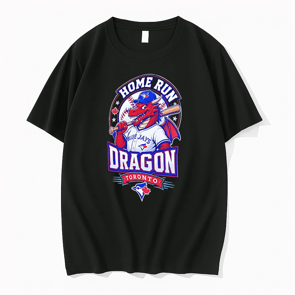 Officials Home Run Dragon Toronto Blue Jays Royal Blue Mascot Tee Premium T Shirt