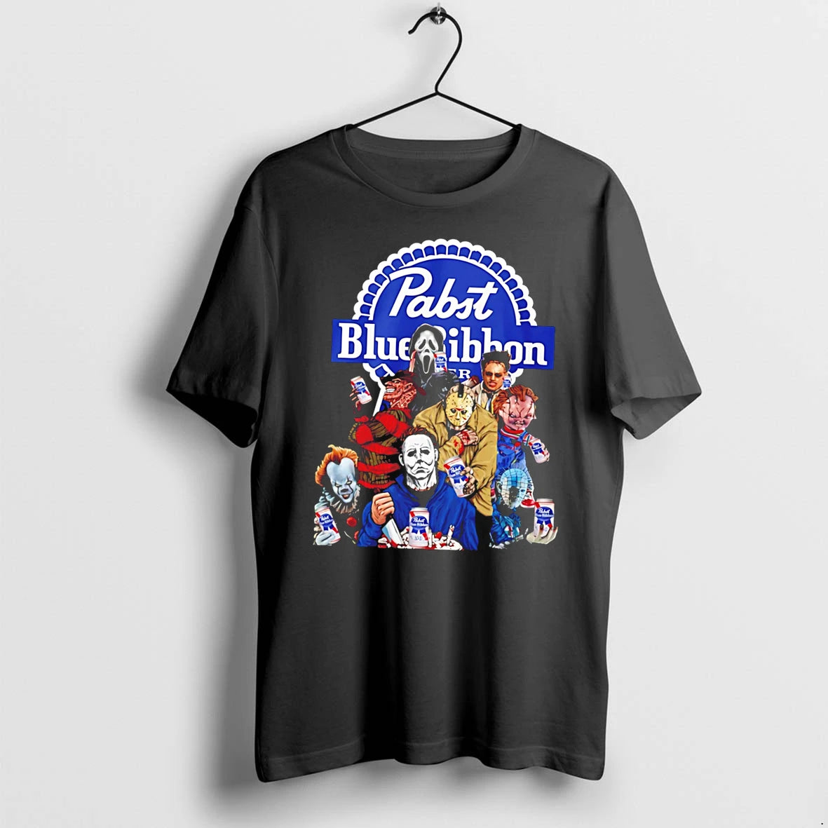 Officials Horror Characters Pabst Blue Ribbon Tee Premium T Shirt