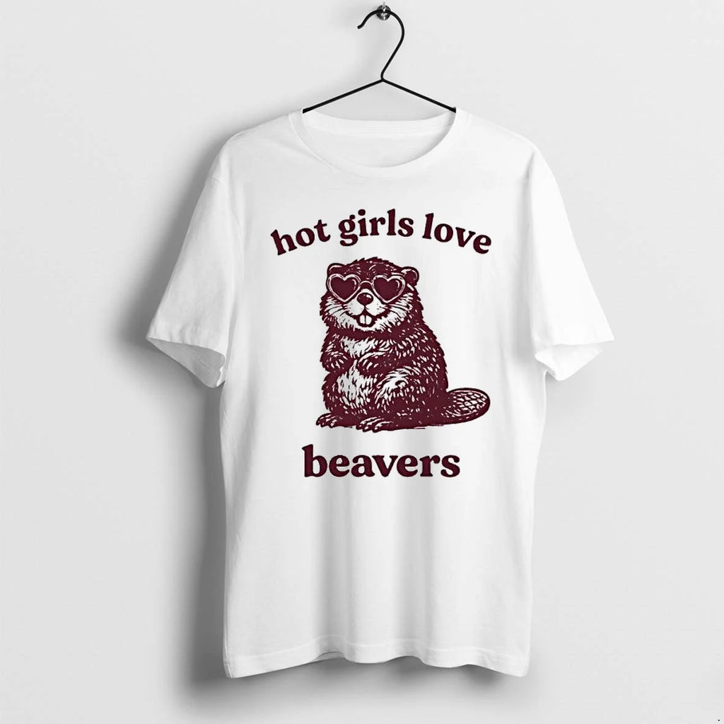 Officials Hot Girls Love Beavers Beaver Funny Animal Premium T Shirt