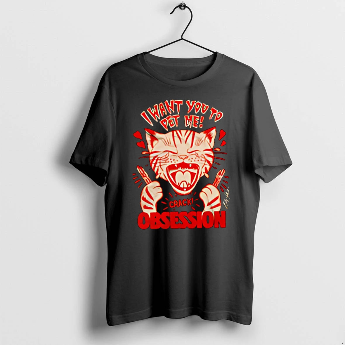 Officials I Want You To Pet Me Crack Obsession Cat Premium T Shirt