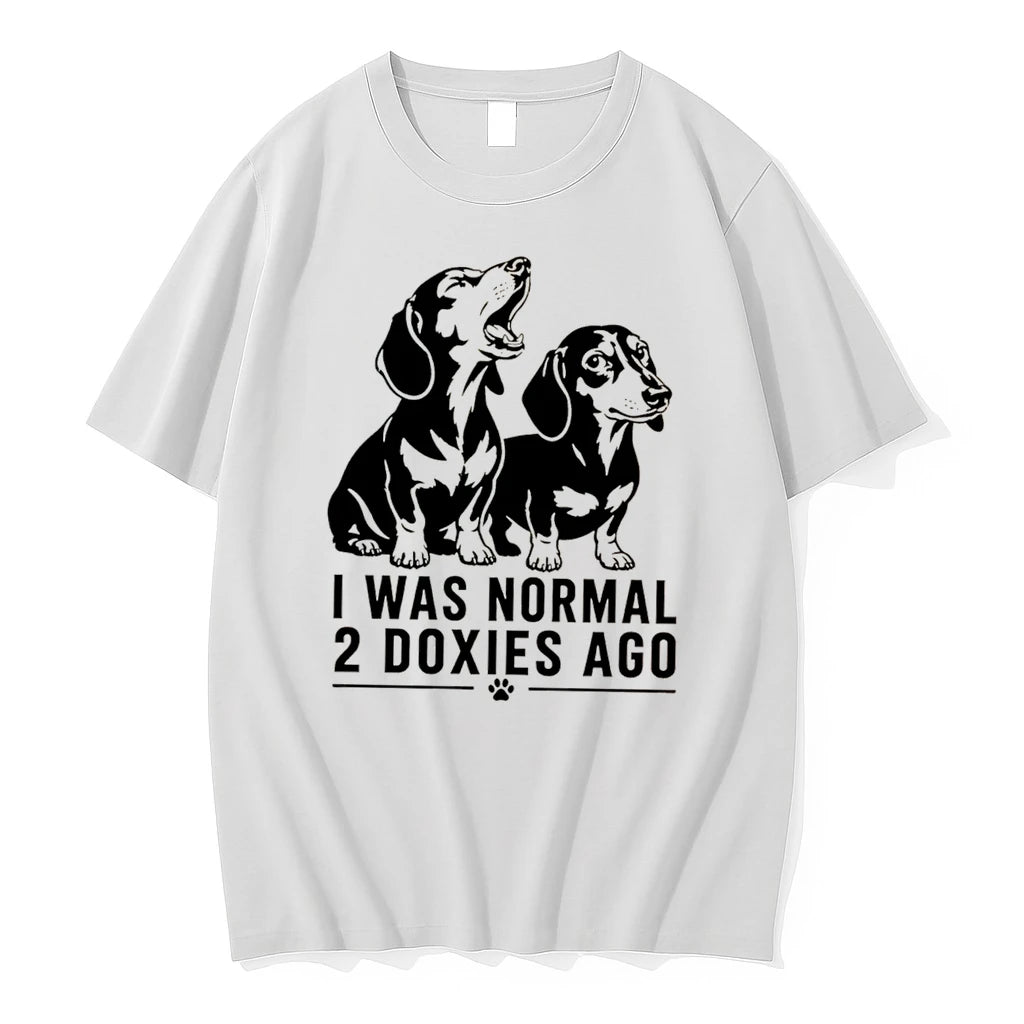Officials I Was Normal 2 Doxies Ago Graphic Dog Tee Premium T Shirt