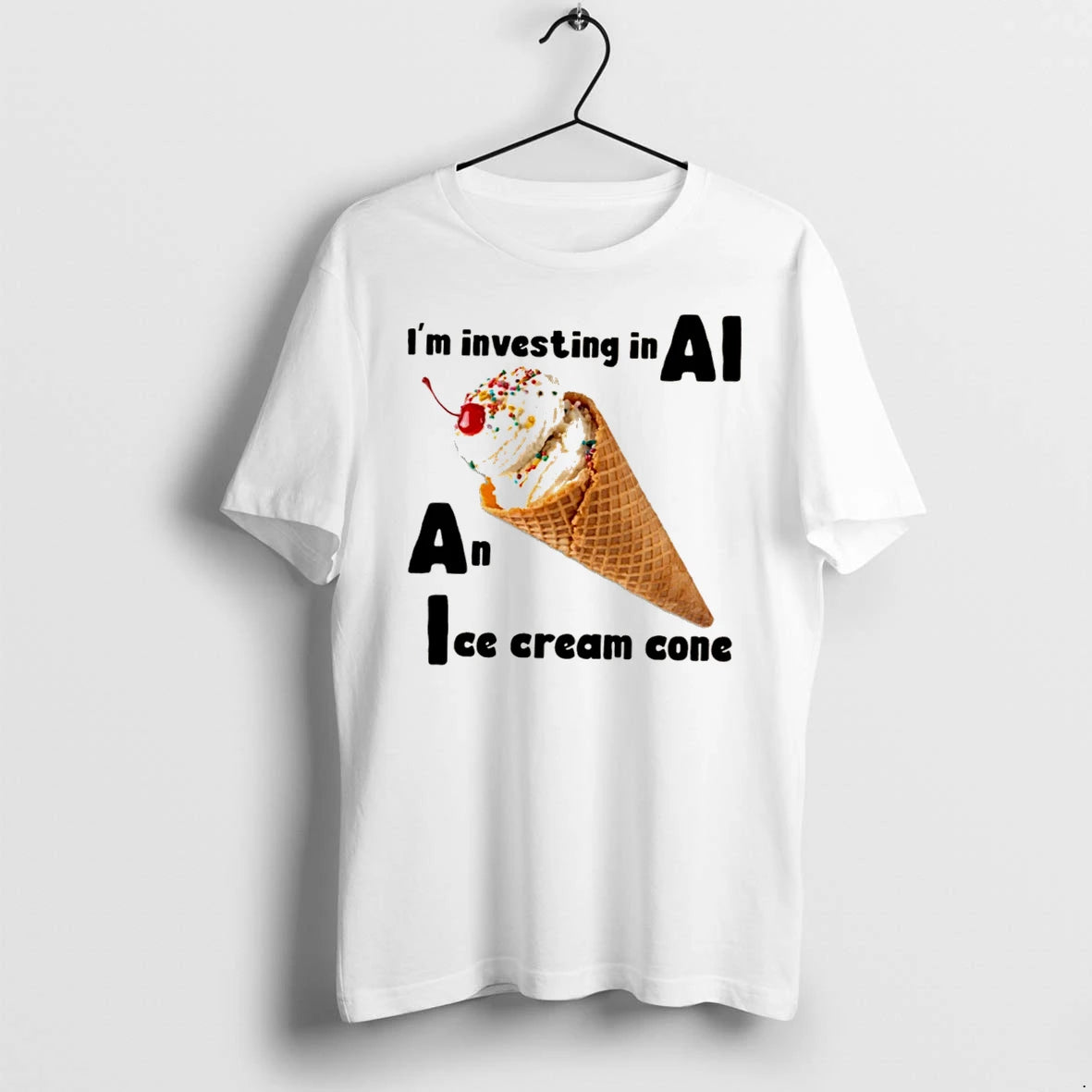 Officials Im Investing In Ai An Ice Cream Cone Humor Tee Premium T Shirt