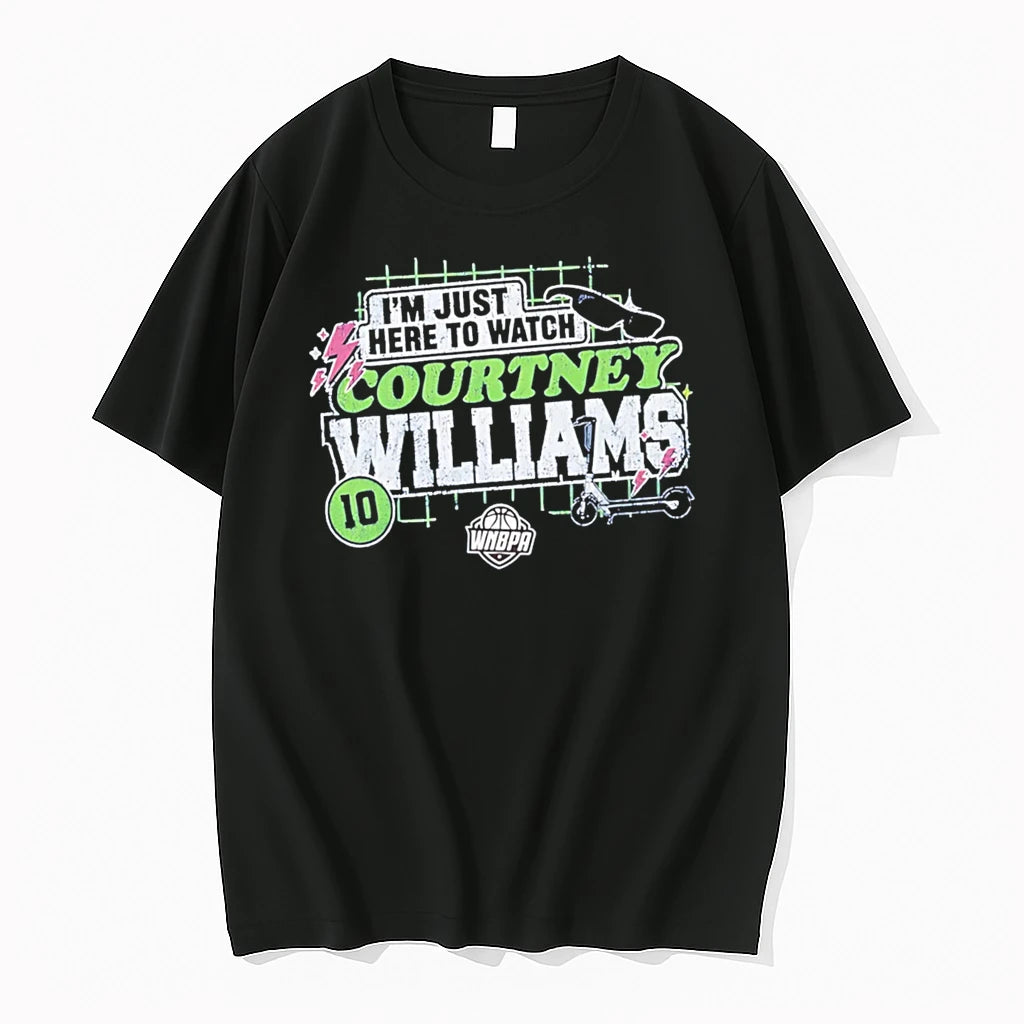 Officials Im Just Here To Watch Courtney Williams Minnesota Lynx Wnba Tee