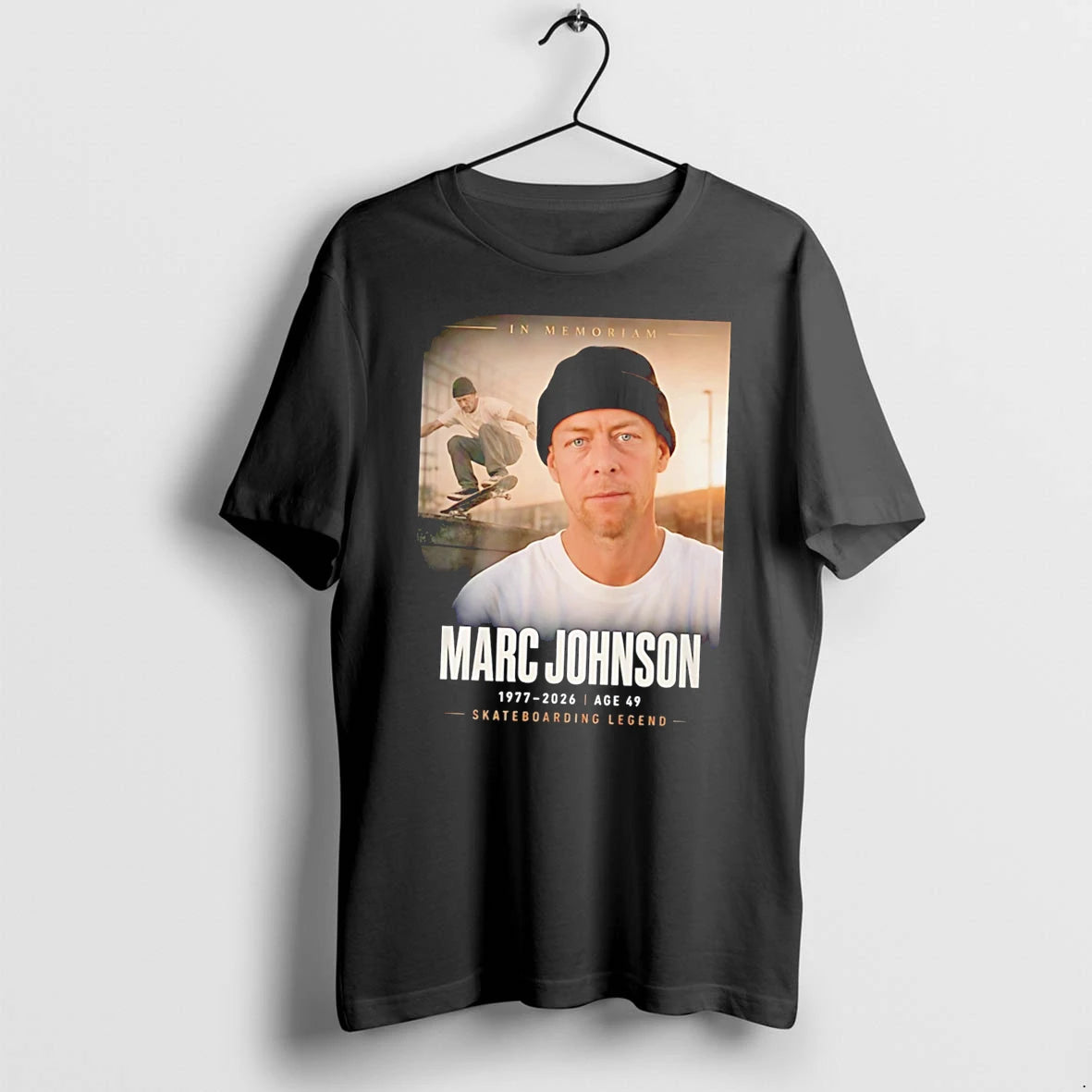 Officials In Memory Marc Johnson 1977 2026 Skateboarding Legend Tee Premium T Shirt