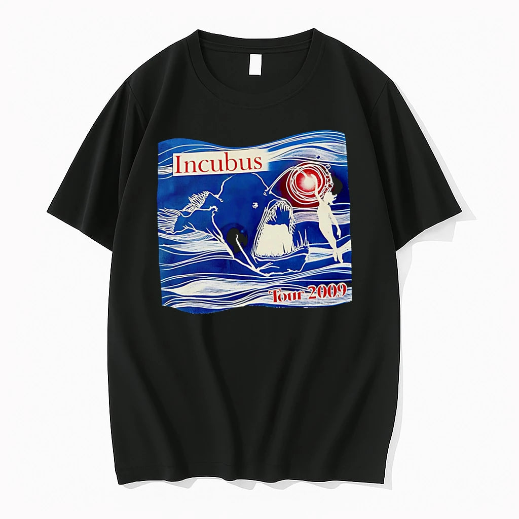 Officials Incubus Tour 2009 Anglerfish And Mermaid Premium T Shirt