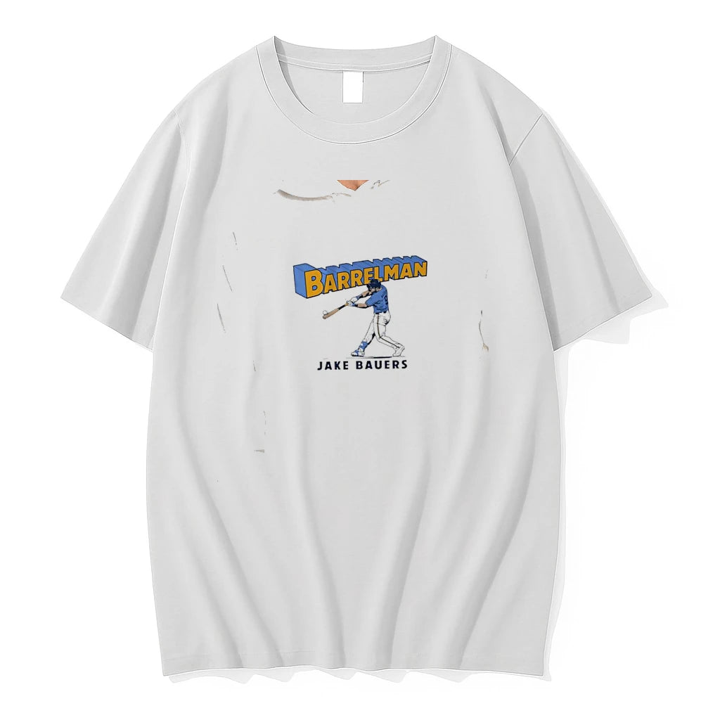 Officials Jake Bauers Milwaukee Brewers Barrel Man Swing The Bat Premium T Shirt