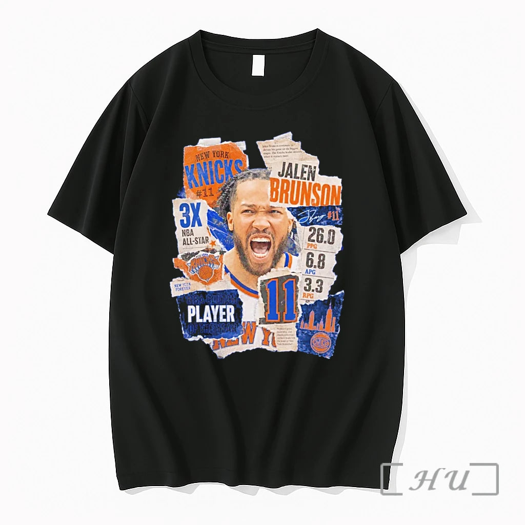 Officials Jalen Brunson New York Knicks 3x Nba All Star Champions Graphic Tee Premium